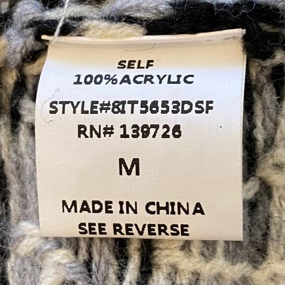 Honey Belle Boho Open Front Knitted Cardigan Sweater Medium - Picture 4 of 9